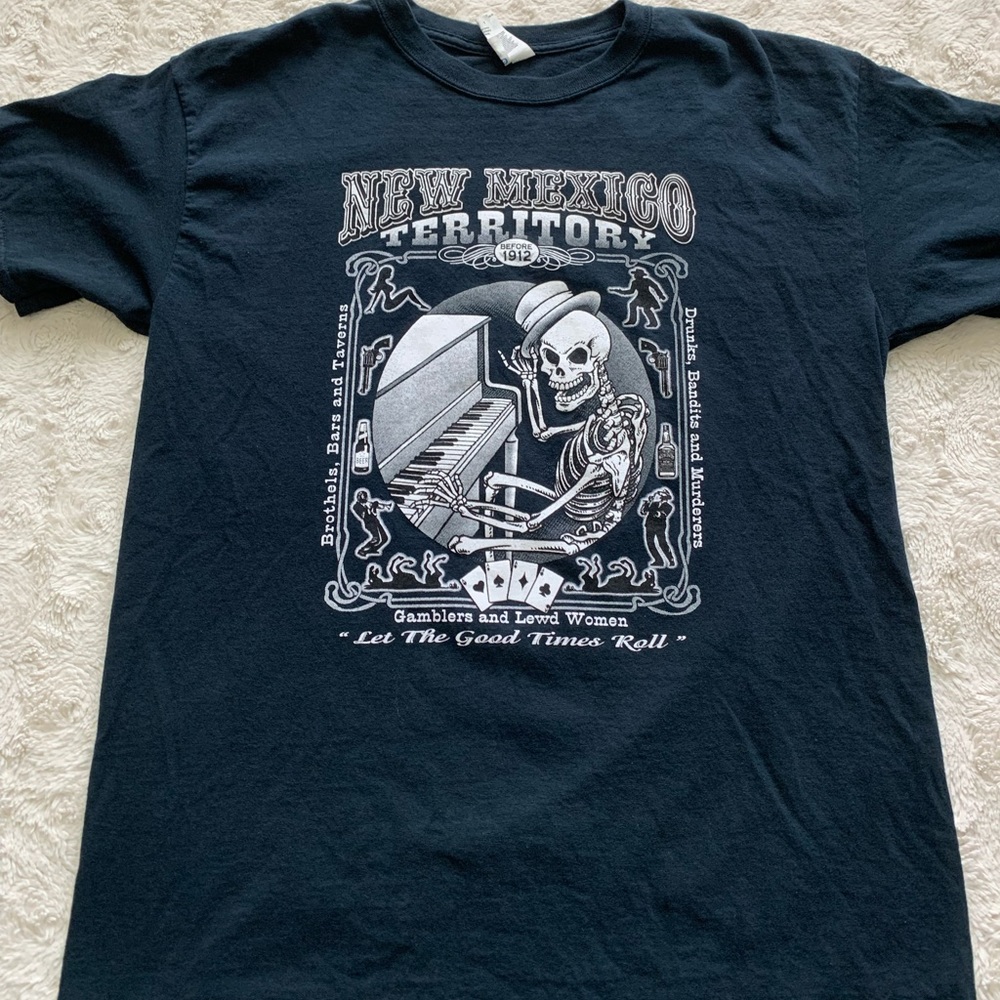 New Mexico Territory Skeleton Tee Shirt
